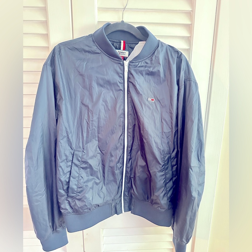 Tommy Jeans Navy Windbreaker Bomber Jacket